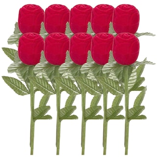 Foto 1 | Alhajero en Forma de Rosa SmileFun MXRSE-006 color Rojo 10 Piezas
