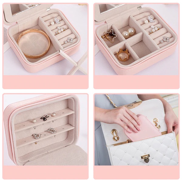 Foto 4 pulgar | Joyero Mini Organizador Portátil Incluye Aretes De Regalo