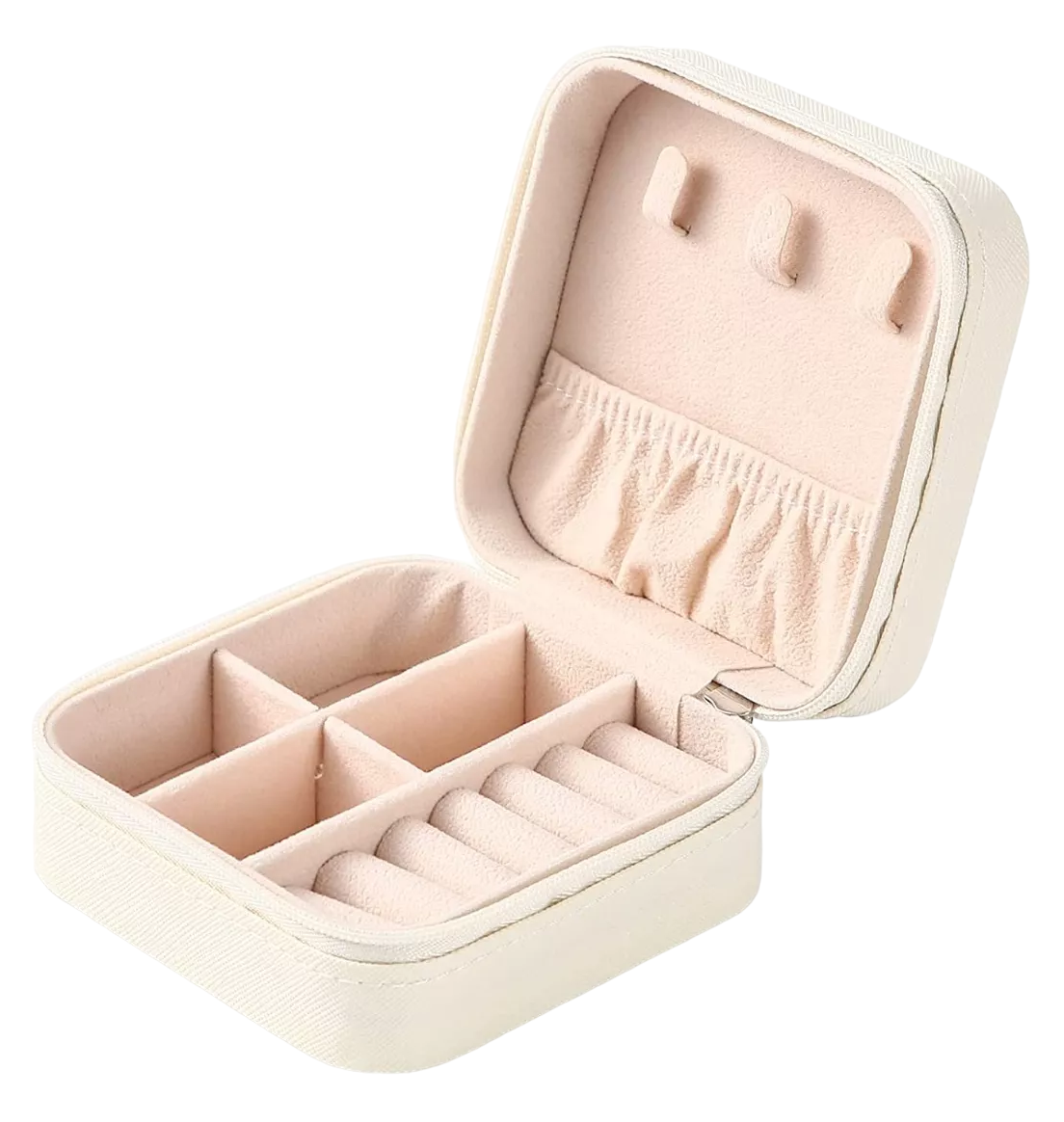 Joyero Caja Mini Portátil Organizador Color Blanco