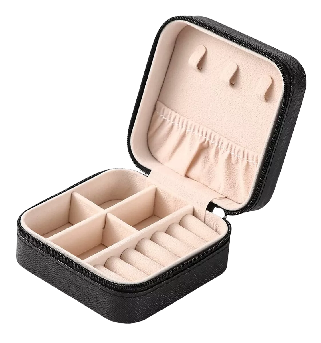 Joyero Caja Mini Portátil Organizador Negro