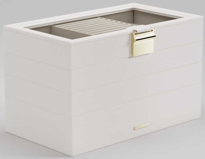 Foto 1 | Organizador De Joyas Songmics, 4 Niveles, Apilable, Color Blanco