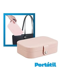 Foto 2 | Alajero Organizador De Joyas Impermeable De Cuero Dos Piezas Rosa Bluelander
