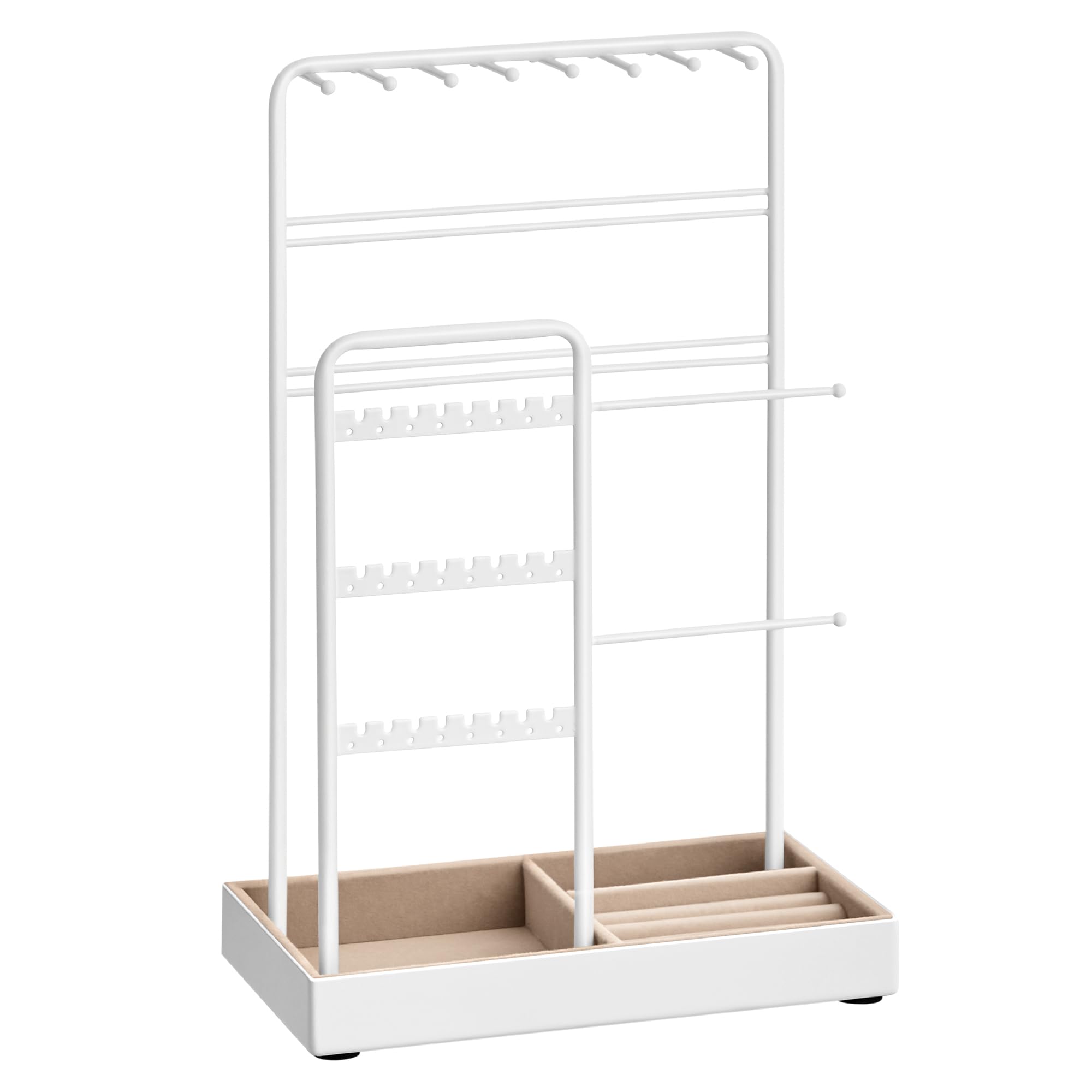 Foto 1 | Soporte Para Joyas Songmics, Bandeja De Terciopelo Con Marco De Metal Blanco