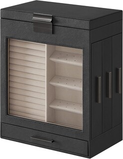 Foto 1 | Joyero Songmics de 5 Niveles Con Ventana De Cristal Y Cajones Laterales