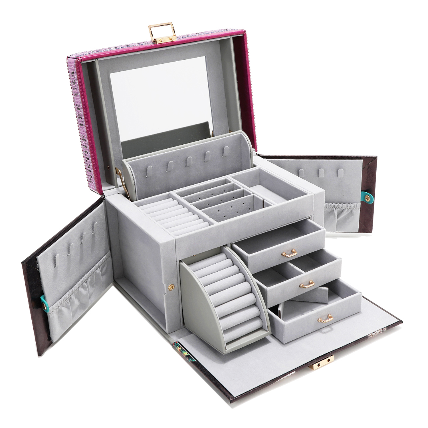 Foto 6 pulgar | Joyero Organizador  Nicole Lee Print Martha Travels