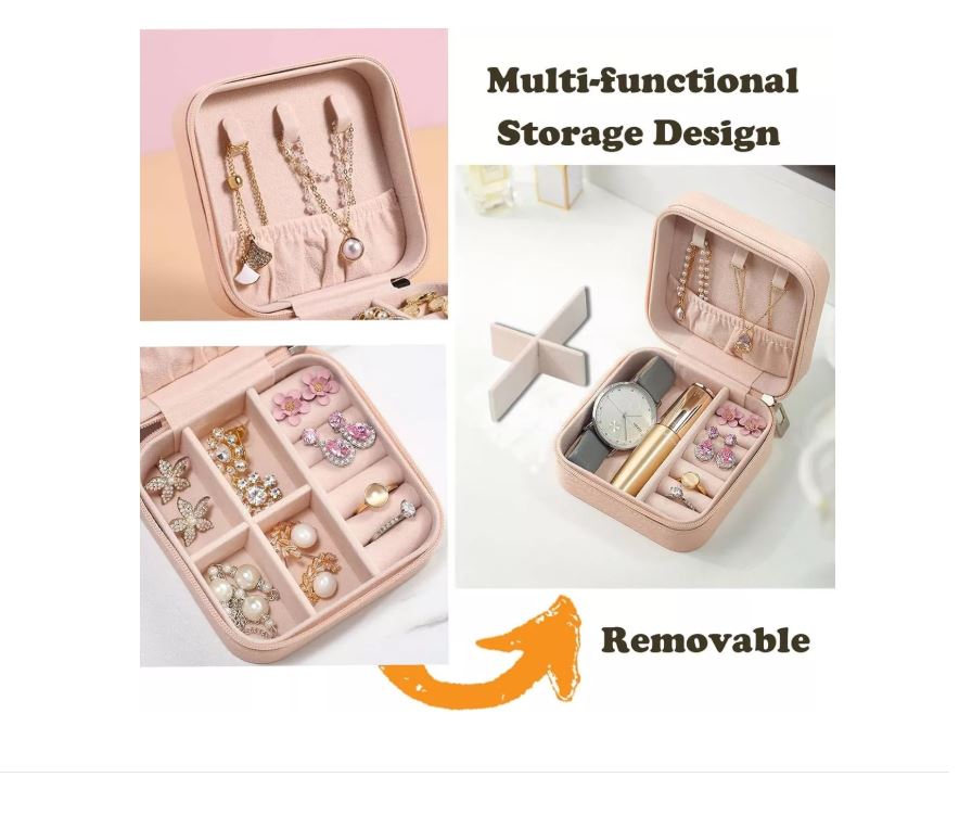 Foto 3 pulgar | 4pcs Joyero Alhajero Organizador Mini Rosa Xtellar