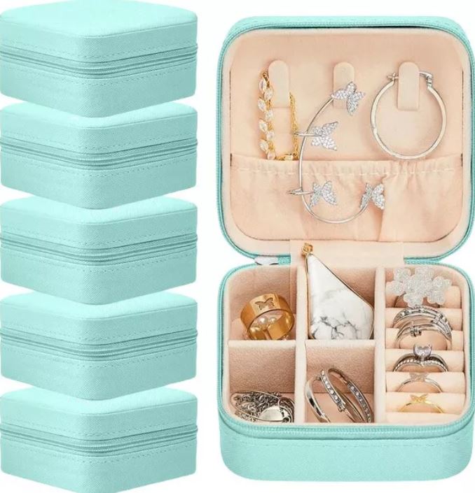 Joyero De Viaje Pequeño Caja De Almacenamiento Portátil Xtellar Color Verde