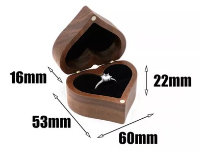 Foto 2 | Caja Xtellar Corazón Para Anillos De Boda O Compromiso Color Marrón