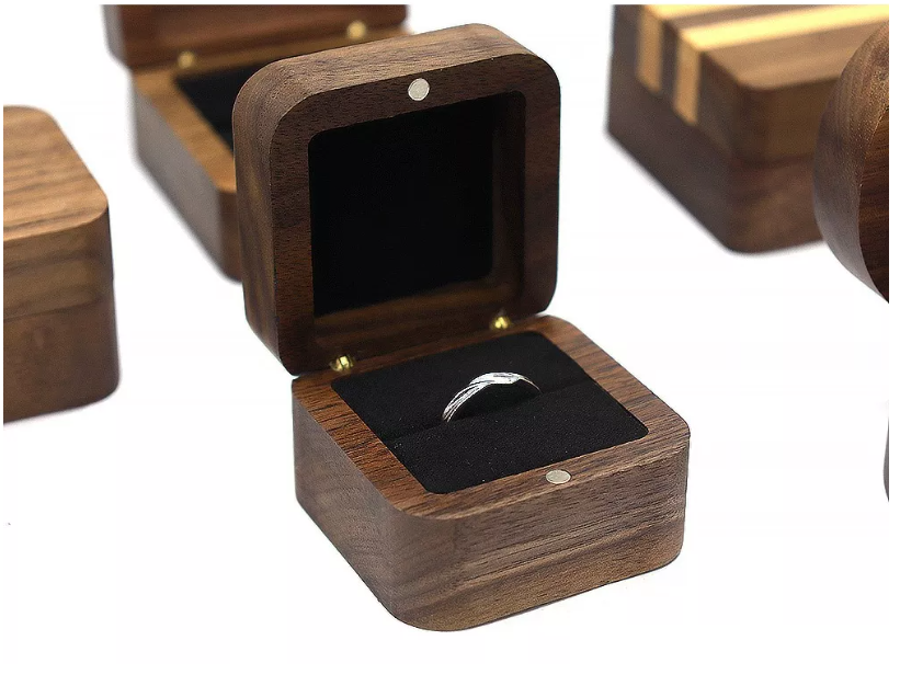 Foto 4 | Caja Xtellar De Madera Alhajero Para Anillos De Boda Y Compromiso