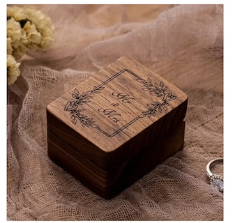 Foto 5 | Caja De Anillos Xtellar Nogal Con Anillos Regalo De San Valentín