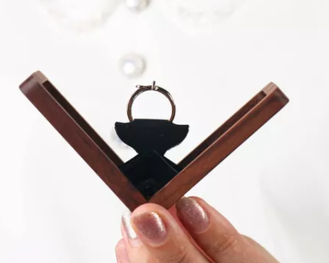 Foto 4 | Caja Giratoria Xtellar Para Anillos De Compromiso O Matrimonio Color Negro