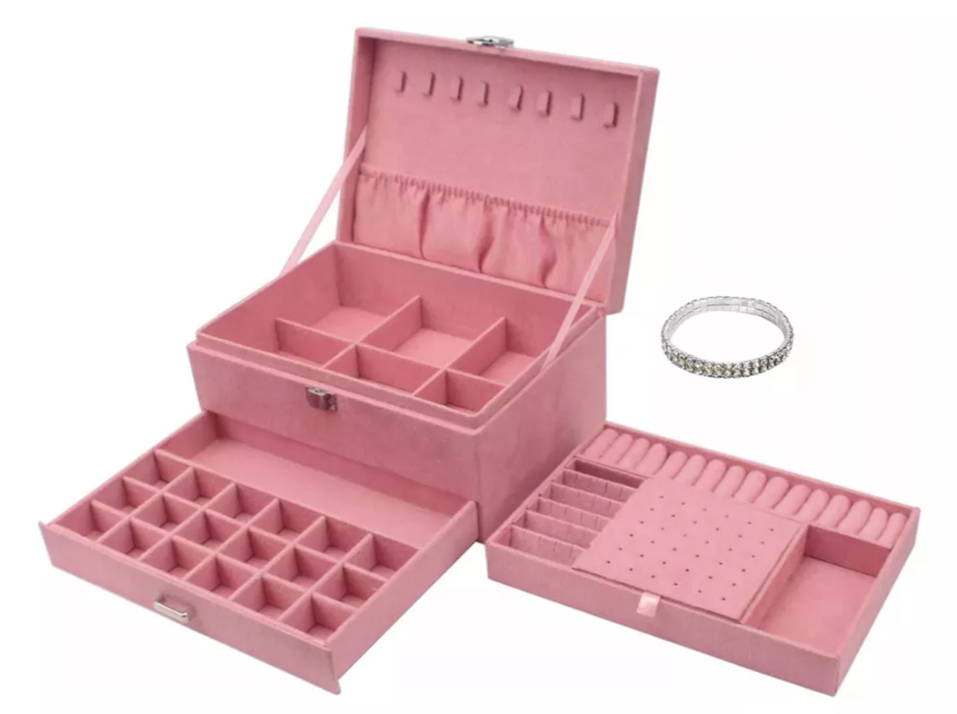 Estuche Alhajero Xtellar Caja De  Joyería Rosa