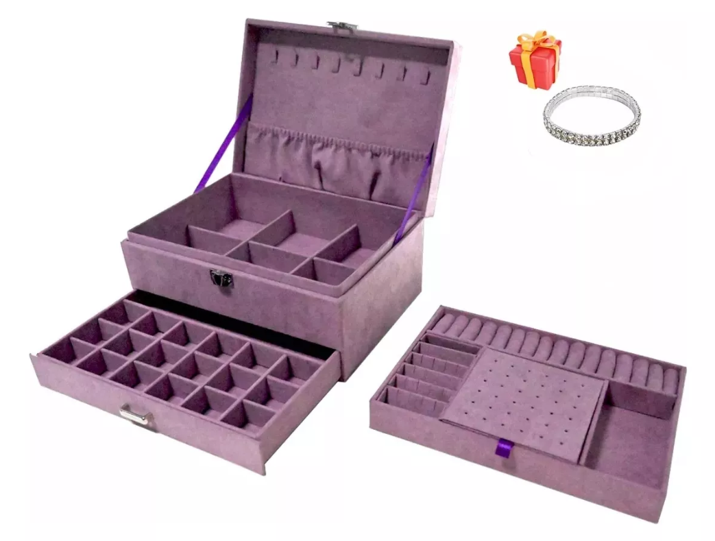 Estuche Alhajero Xtellar De Joyería Morado