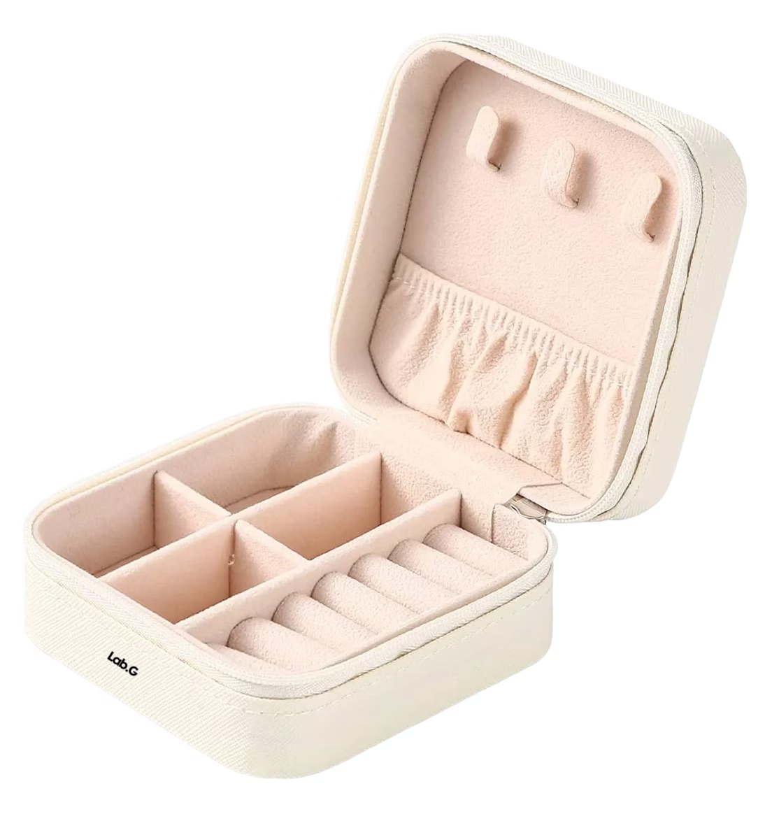 Mini Joyero De Caja Portátil Organizador Color Blanco
