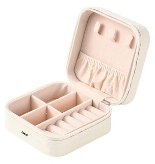 Foto 1 | Mini Joyero De Caja Portátil Organizador Color Blanco