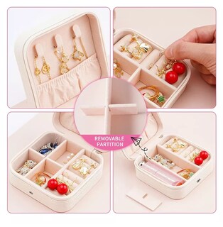 Foto 5 | Mini Joyero De Caja Portátil Organizador Color Blanco