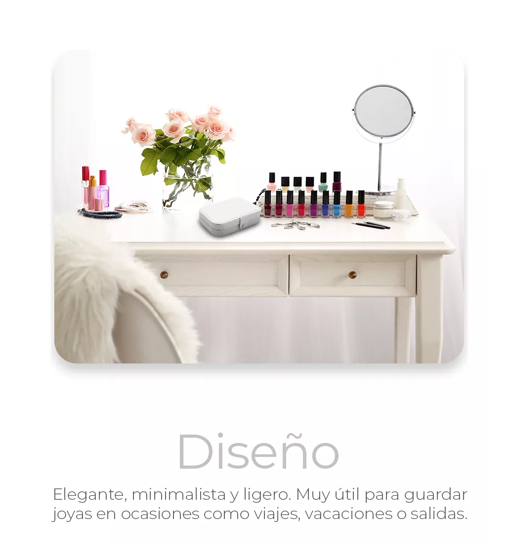 Foto 5 | Joyero Organizador De Joyas Color Blanco