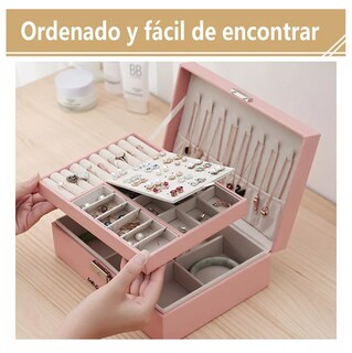 Foto 3 | Caja De Almacenamiento Lab.g Con Una Gran Capacidad Joyas Rosa