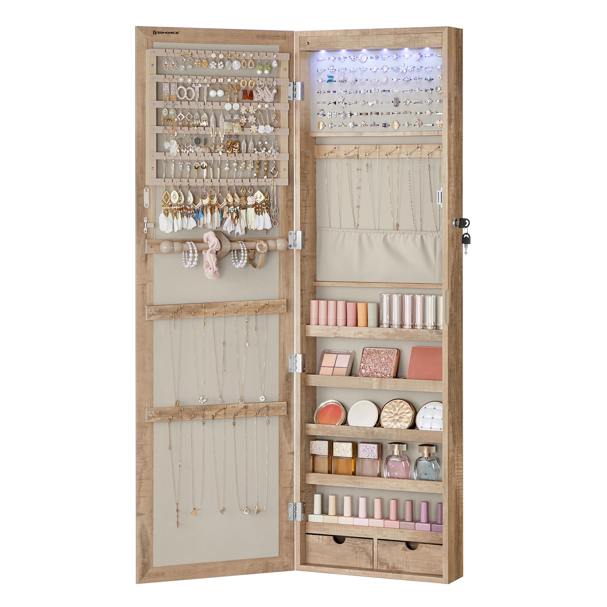 Joyero Songmics con Luz Led 120 cm