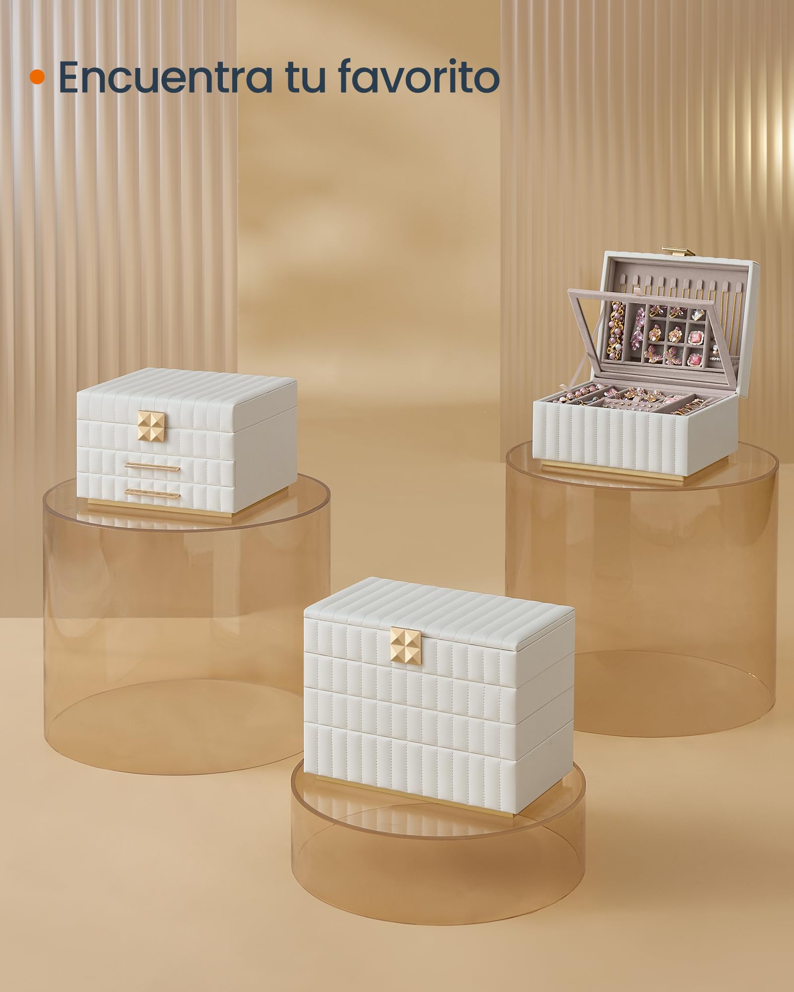 Foto 6 | Joyero Songmics 4 Capas Blanca