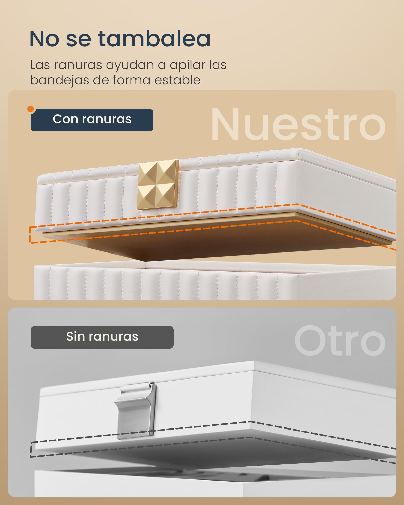 Foto 7 | Joyero Songmics 4 Capas Blanca