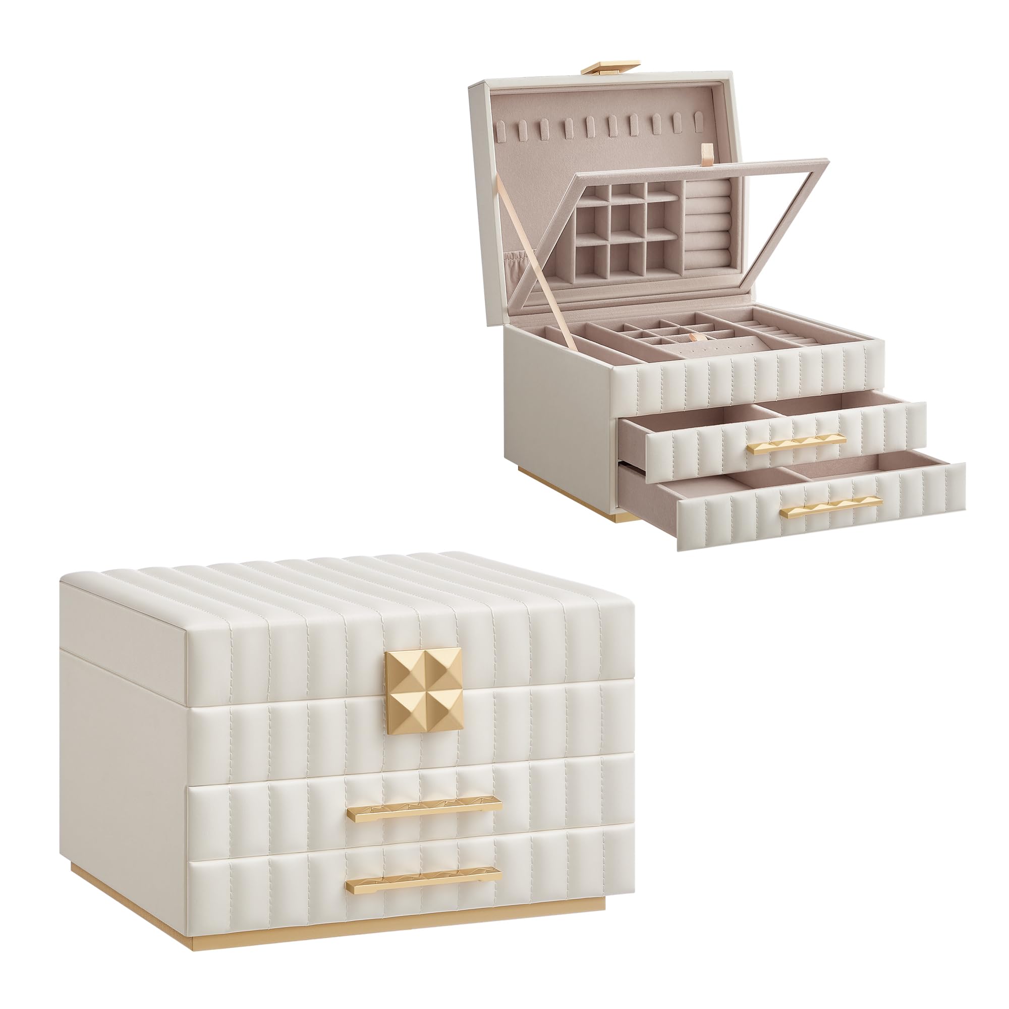 Foto 1 | Joyero Songmics de 3 Capas Blanco