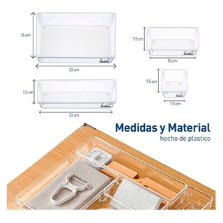 Foto 5 | Organizador De Cajones Joyas Maquillaje 25 Pzas Lab.g, De Plástico Transparente