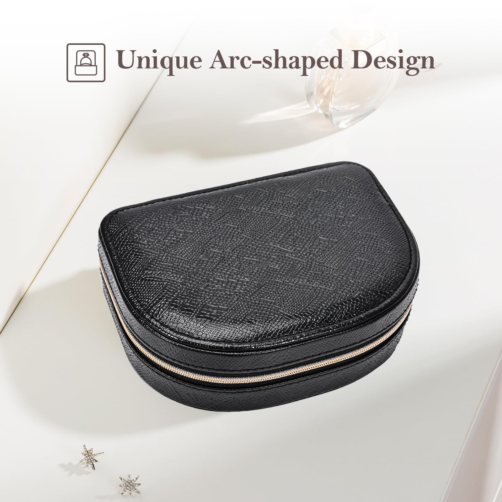 Foto 4 | Joyero Procase, Tamaño Viaje, Piel Sintética Con Forma De Concha Marina - Venta Internacional.