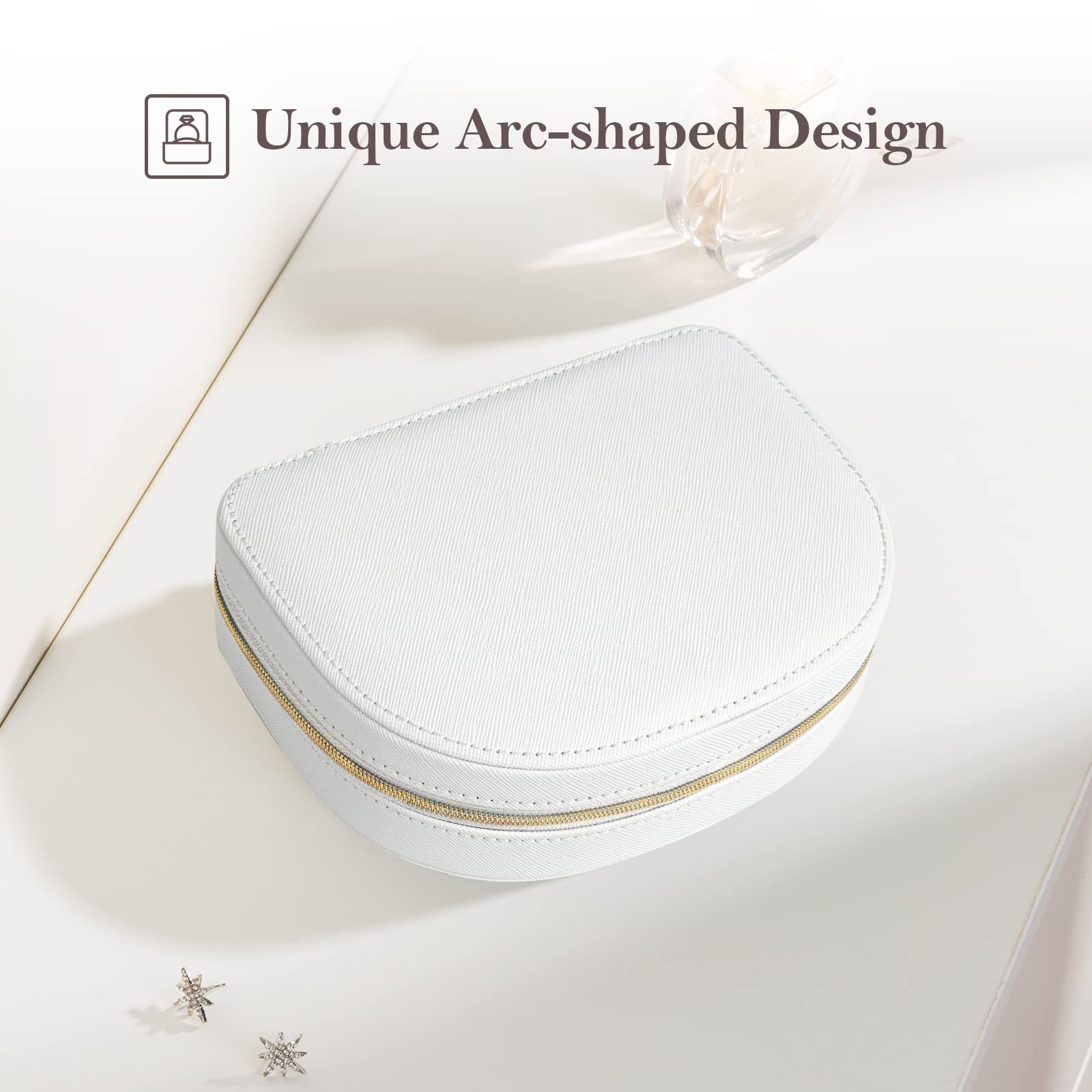 Foto 4 | Joyero Procase, Tamaño Viaje, Piel Sintética Con Forma De Concha Marina - Venta Internacional.