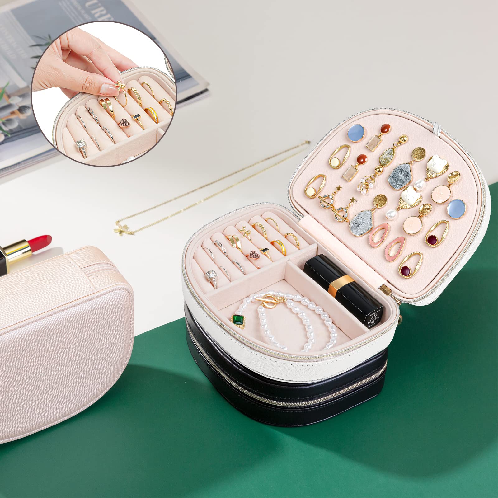 Foto 7 | Joyero Procase, Tamaño Viaje, Piel Sintética Con Forma De Concha Marina - Venta Internacional.
