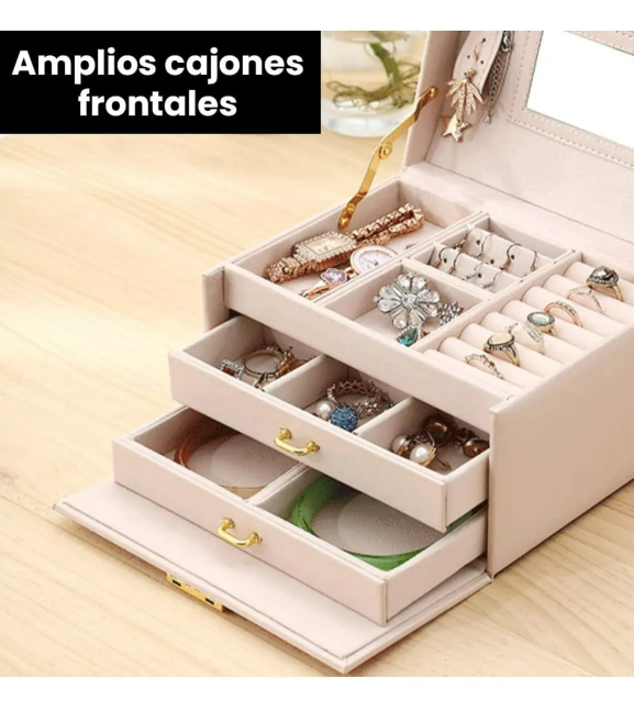 Foto 4 pulgar | Joyero Xtellar 3 Niveles Caja Organizador Joyería Alhajero Con Cajon