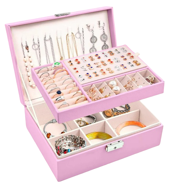 Foto 1 | Alhajero Xtellar Joyero Estuche Organizador Joyería Amplio Multiusos Color Rosa
