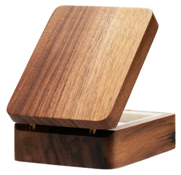 Foto 2 pulgar | Caja Xtellar De Madera Nogal Colgante Collar Con Espejo Portátil