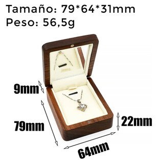 Foto 2 | Caja Xtellar De Madera Nogal Colgante Collar Con Espejo Portátil