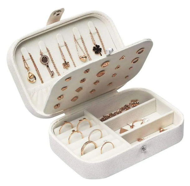 Foto 2 pulgar | Estuche Xtellar De Cuero Para Almacenamiento De Joyas Blanco
