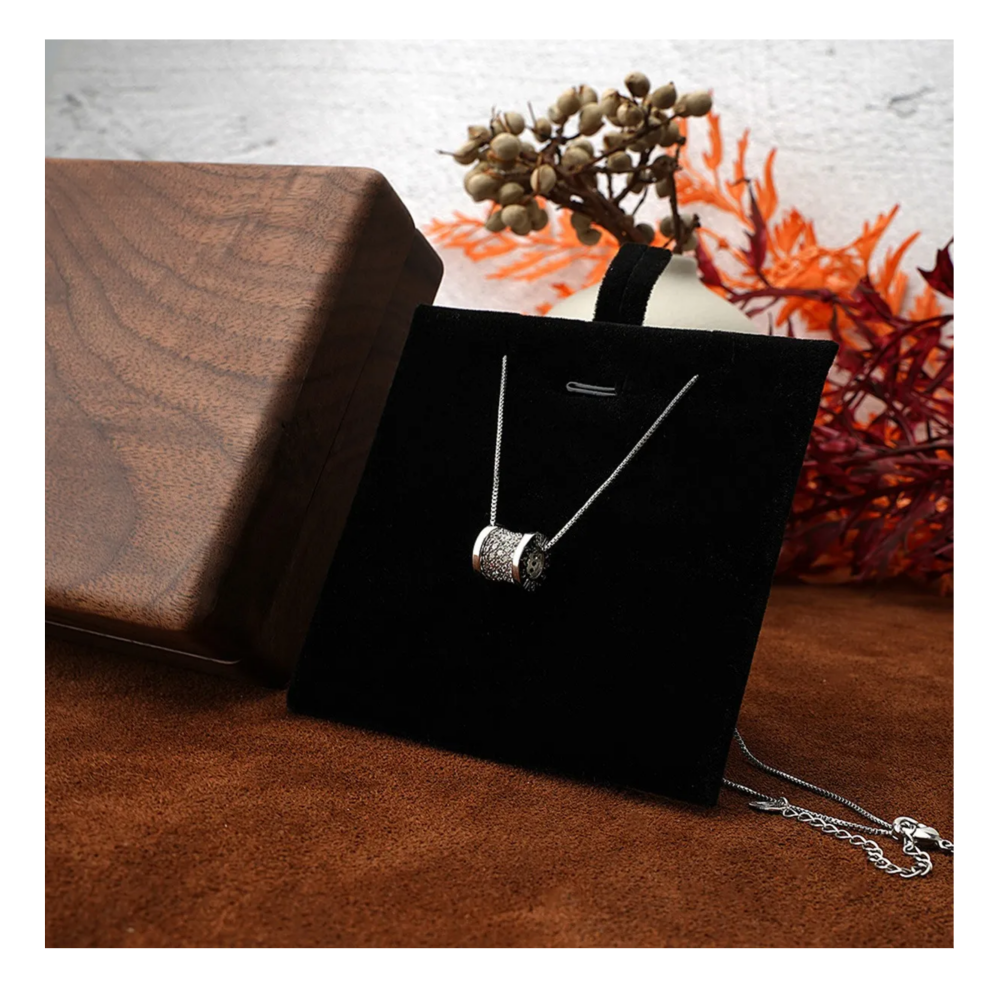 Foto 5 | Caja De Madera Nogal Colgante Para Collar Estuche De Joyería Belug, Cafe Negro