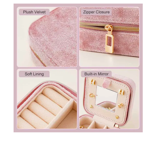 Foto 3 pulgar | Alhajero Xtellar Mini Caja Joyero Con Espejo Portátil Viaje