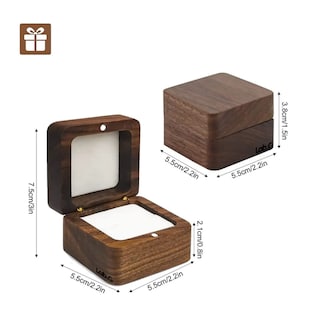 Foto 3 | Caja de Madera para Anillos Lab.g Café