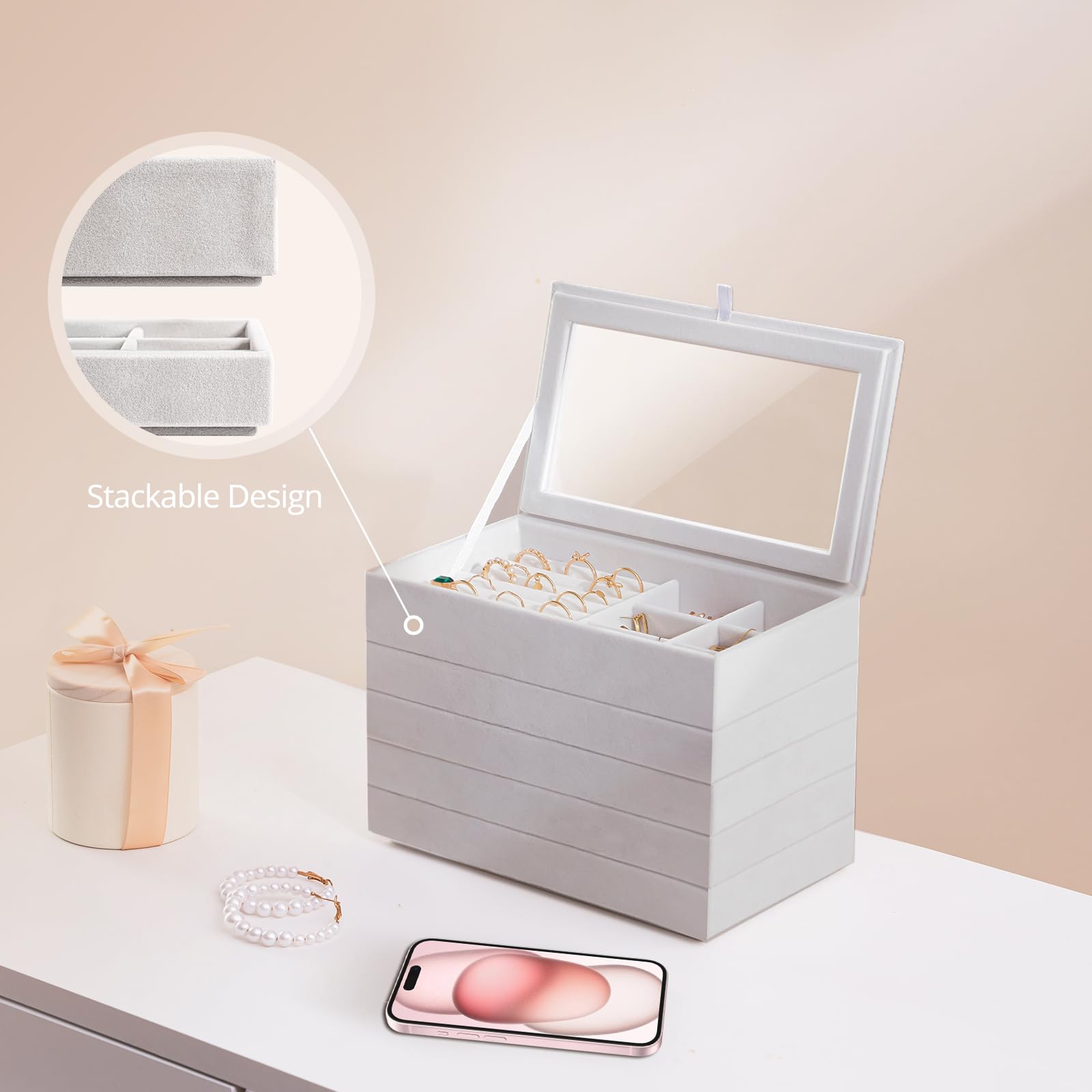 Foto 4 pulgar | Bandeja Organizadora de Joyas ProCase 5 Cajas Apilables - Venta Internacional