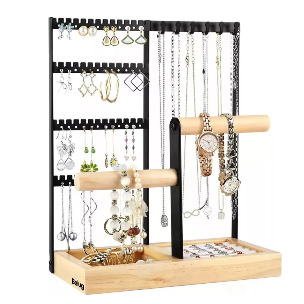 Foto 1 | Organizador de Joyas Belug  de Madera Café