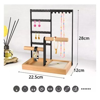 Foto 4 | Organizador de Joyas Belug de Madera Café