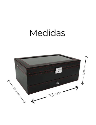 Foto 3 pulgar | Organizador de Relojes y Joyas Xtellar Negro