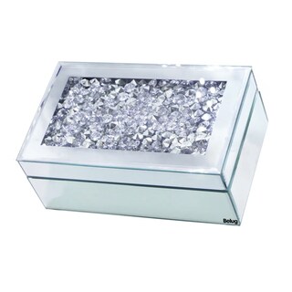 Foto 1 | Joyero Alhajero Acabado Espejo Y Diamantes Alhajero Grande Belug, Color Plateado