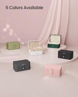 Foto 6 | Joyero Songmics Travel Organizador De 2 Capas, Color Rosa Gelatina - Venta Internacional.