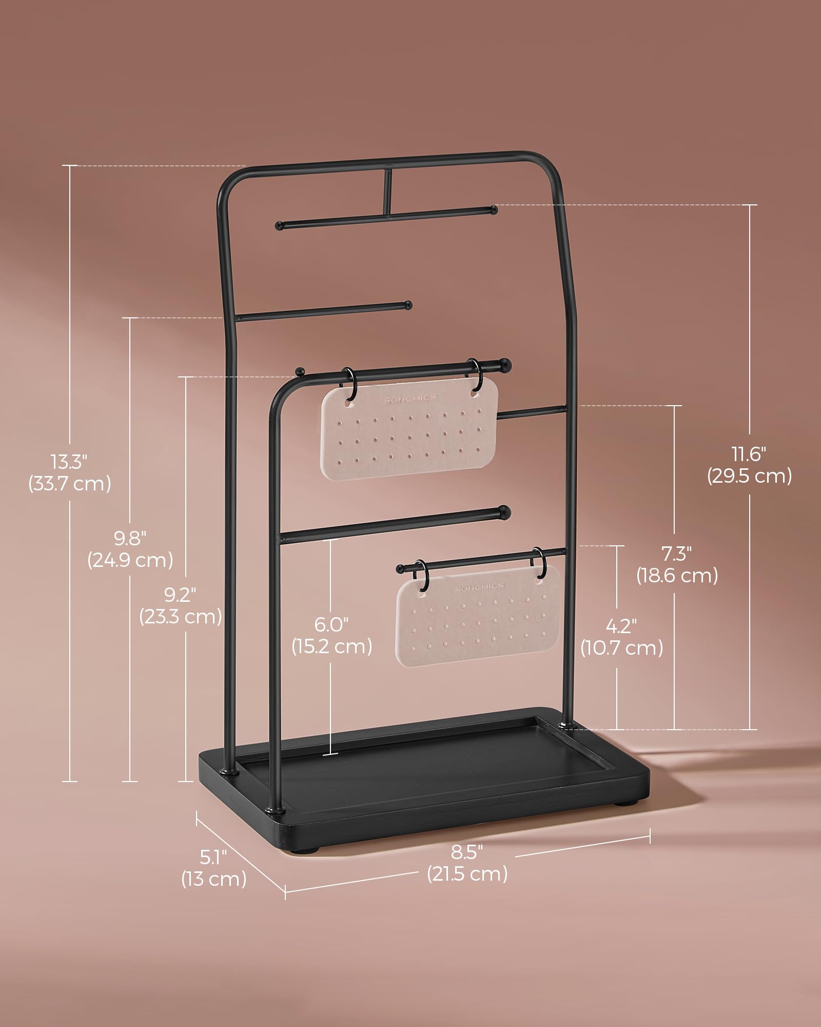Foto 5 | Soporte Para Joyas Songmics, Organizador De Joyas, Tinta Negra, Ujjs024b01 - Venta Internacional.