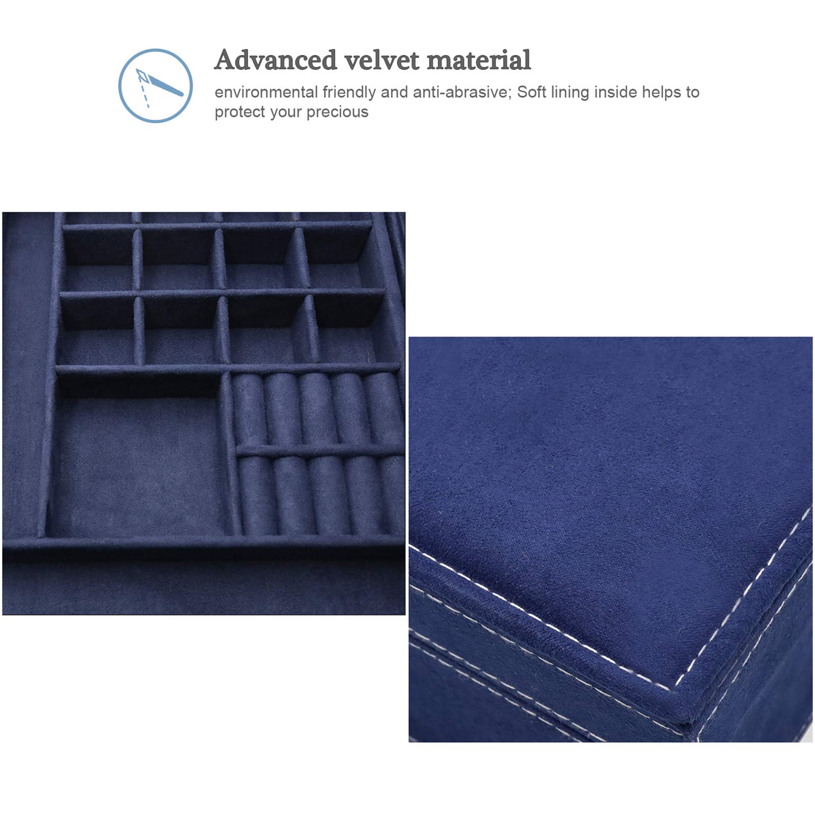 Foto 7 pulgar | Organizador De Joyero Procase Velvet De 2 Capas Para Mujer - Venta Internacional.