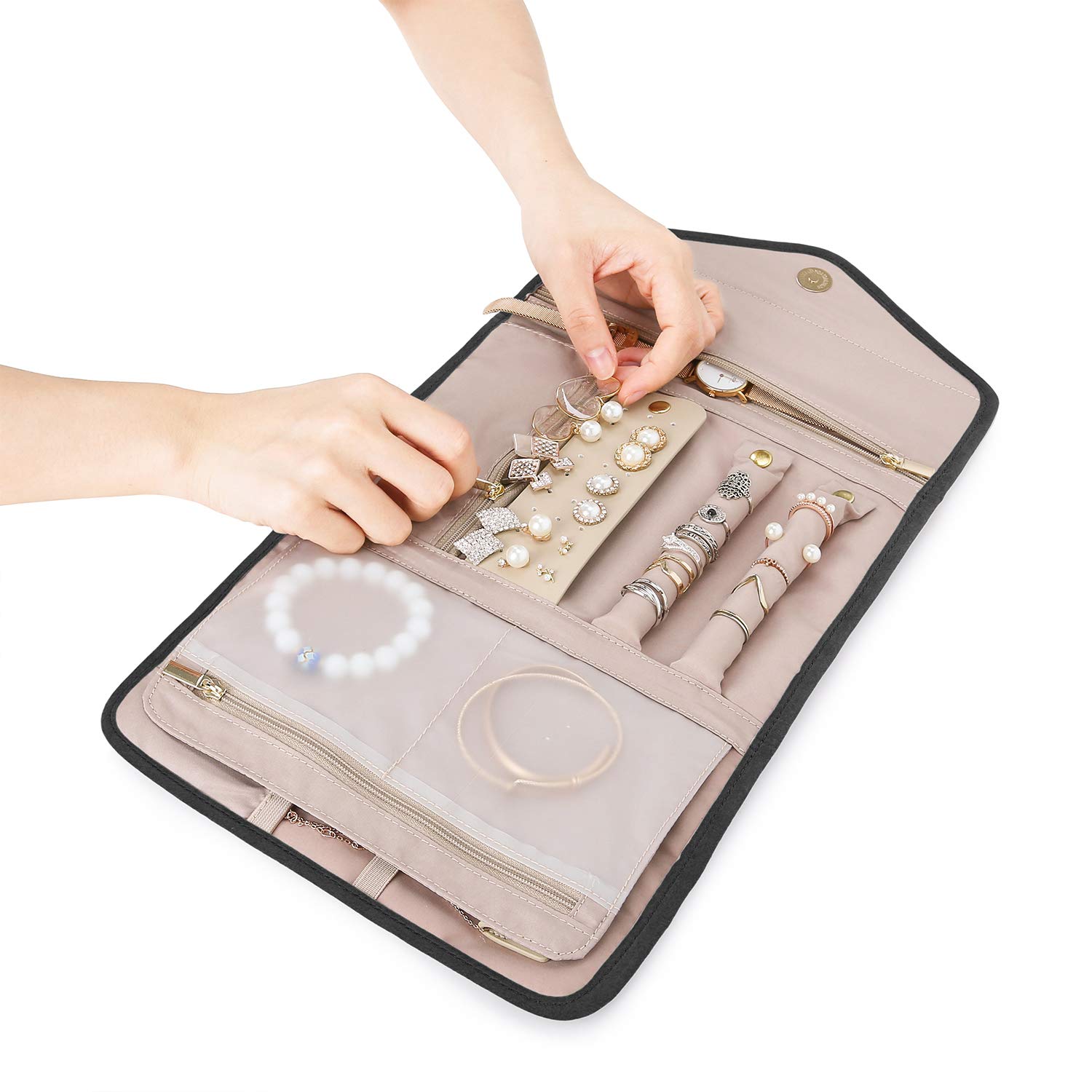 Foto 4 | Bolsa Organizadora De Joyas Bagsmart Travel Roll Negra - Venta Internacional.
