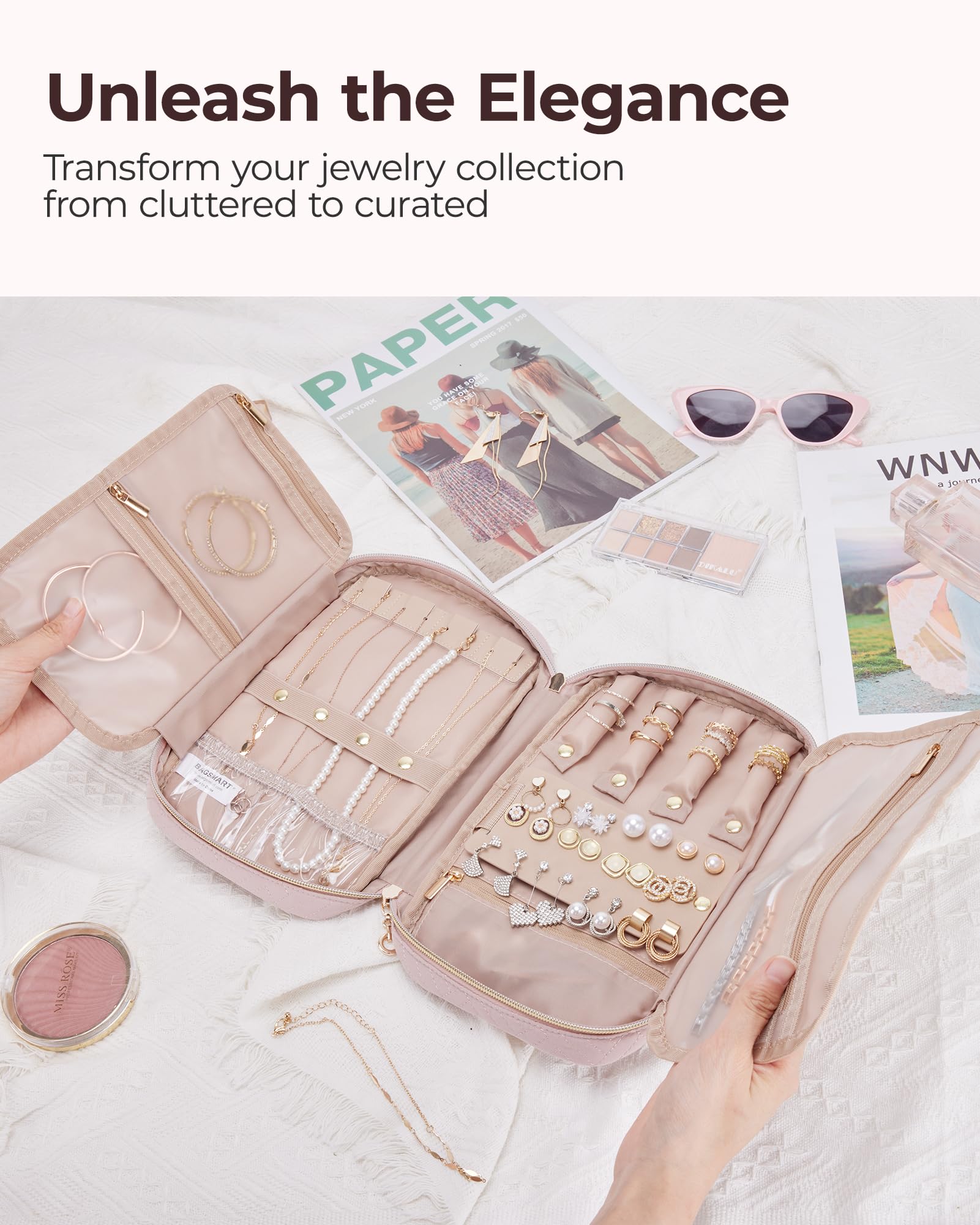 Foto 4 pulgar | Funda Organizadora De Joyas Bagsmart Travel Para Collares Y Pendientes - Venta Internacional.