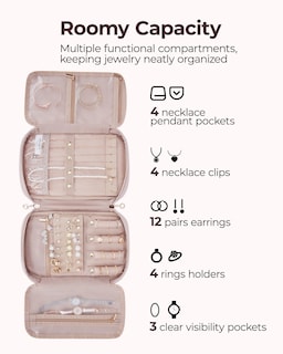 Foto 4 | Funda Organizadora De Joyas Bagsmart Travel Para Collares Y Pendientes - Venta Internacional.