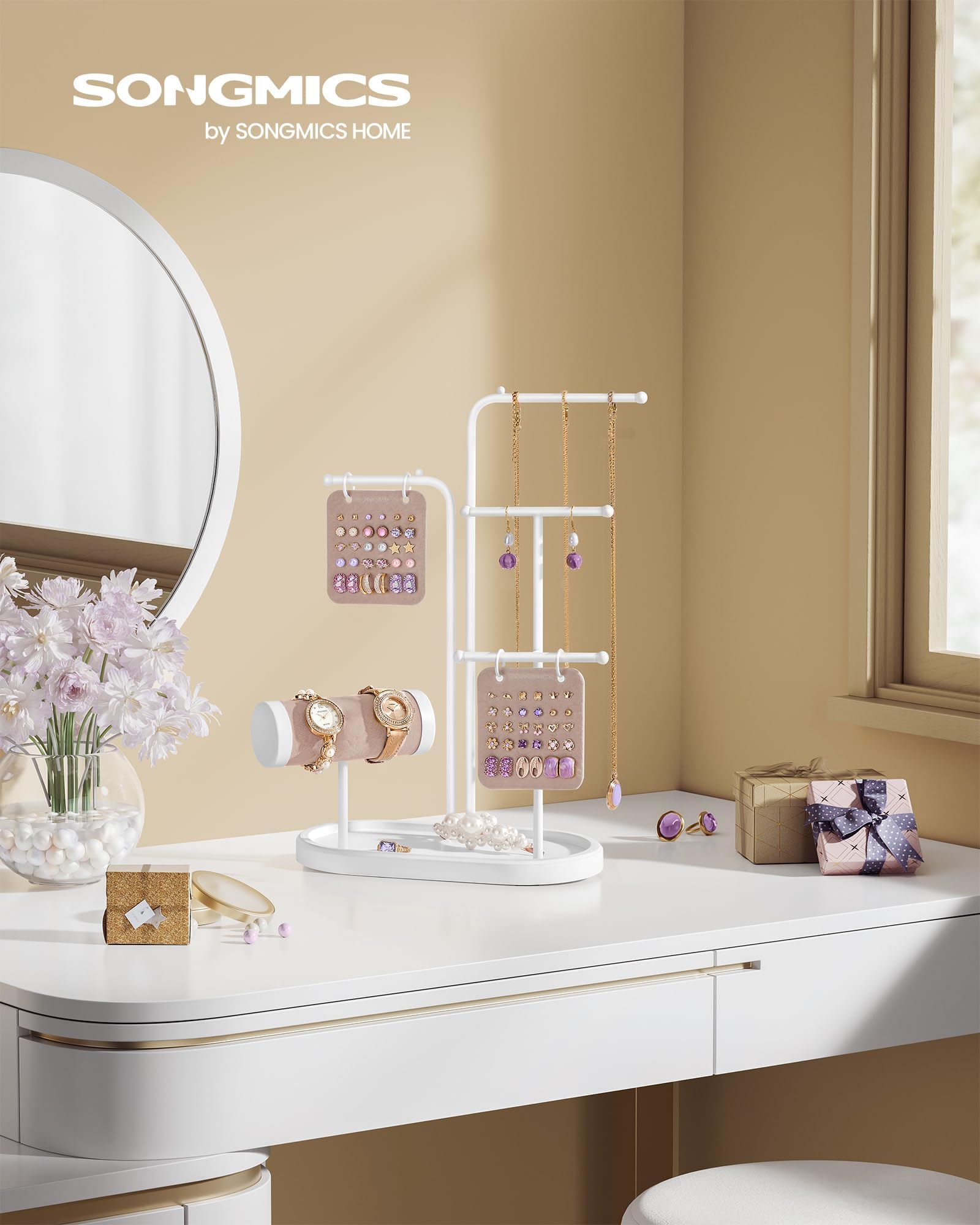 Foto 2 | Soporte Para Joyas Songmics, Organizador De Joyas, Color Blanco Nube, Ujjs025w01 - Venta Internacional.